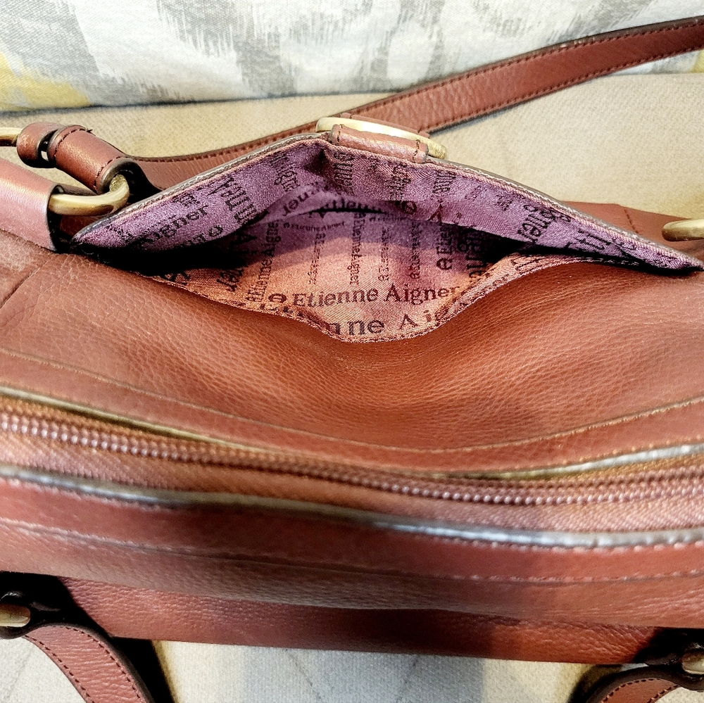 Vintage Etienne Aigner Leather Shoulder Bag - Picture 14 of 16
